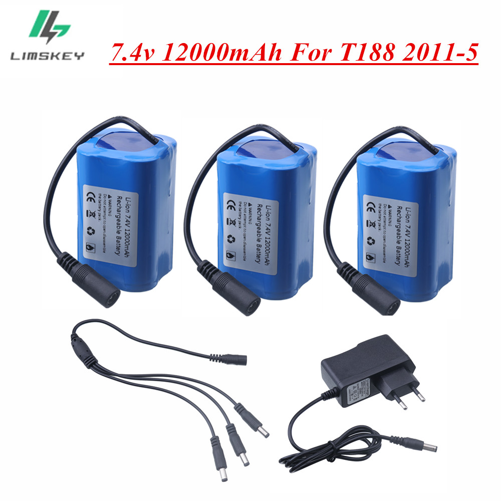 Fish Finder Charger - Аккумулятор 7,4 В, 12000 мАч с