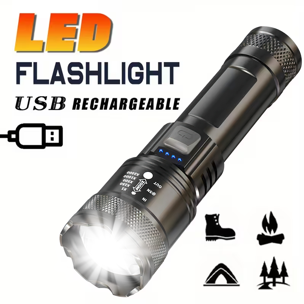 Fishing Light - Супер яркий светодиодный фонарик, USB перезаряжаемый