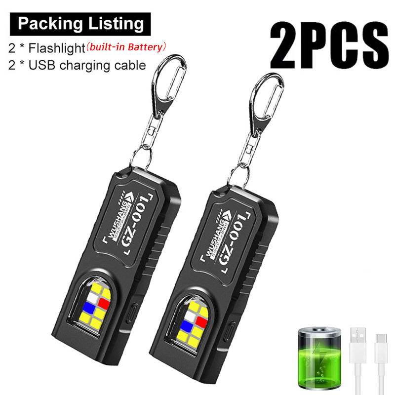 Fishing Light - Многофункциональный фонарик-брелок с USB-зарядкой, мини-фонарик с