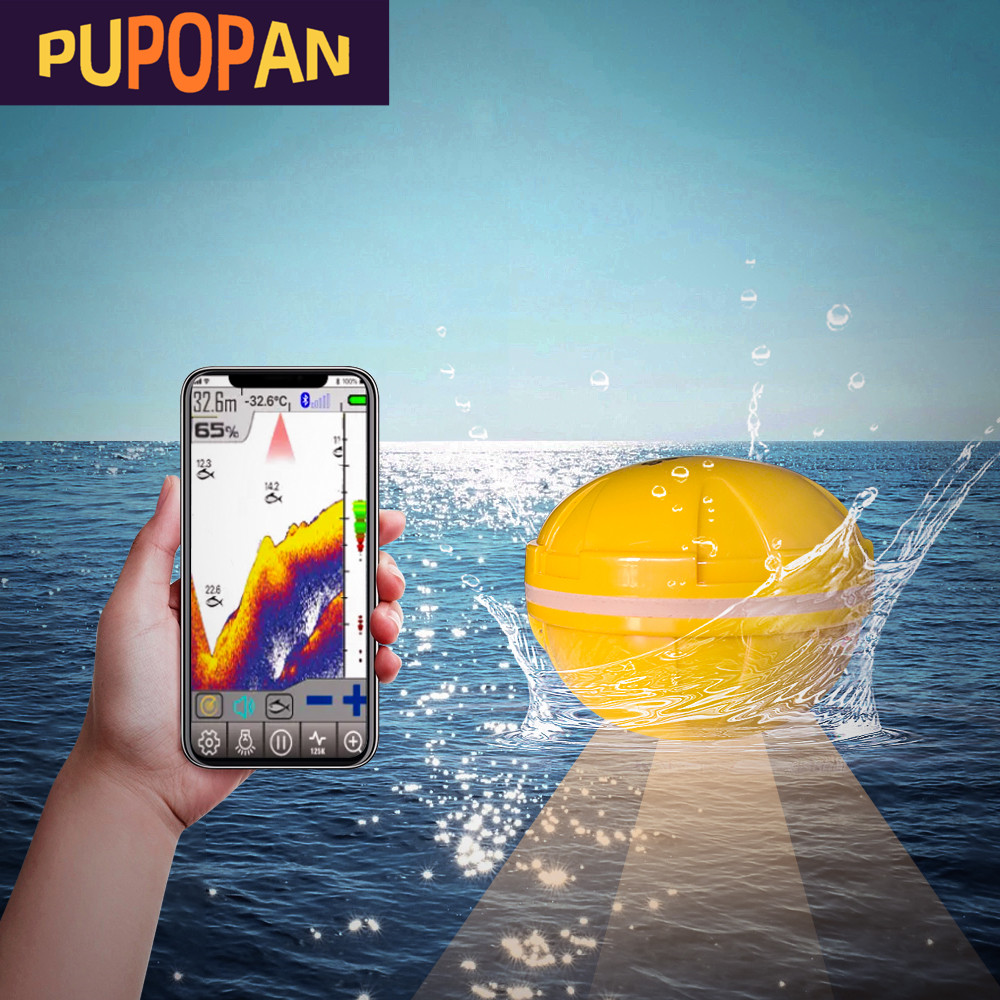 Fish Finder Gps - PUPOPAN 100 м новый смартфон эхолот