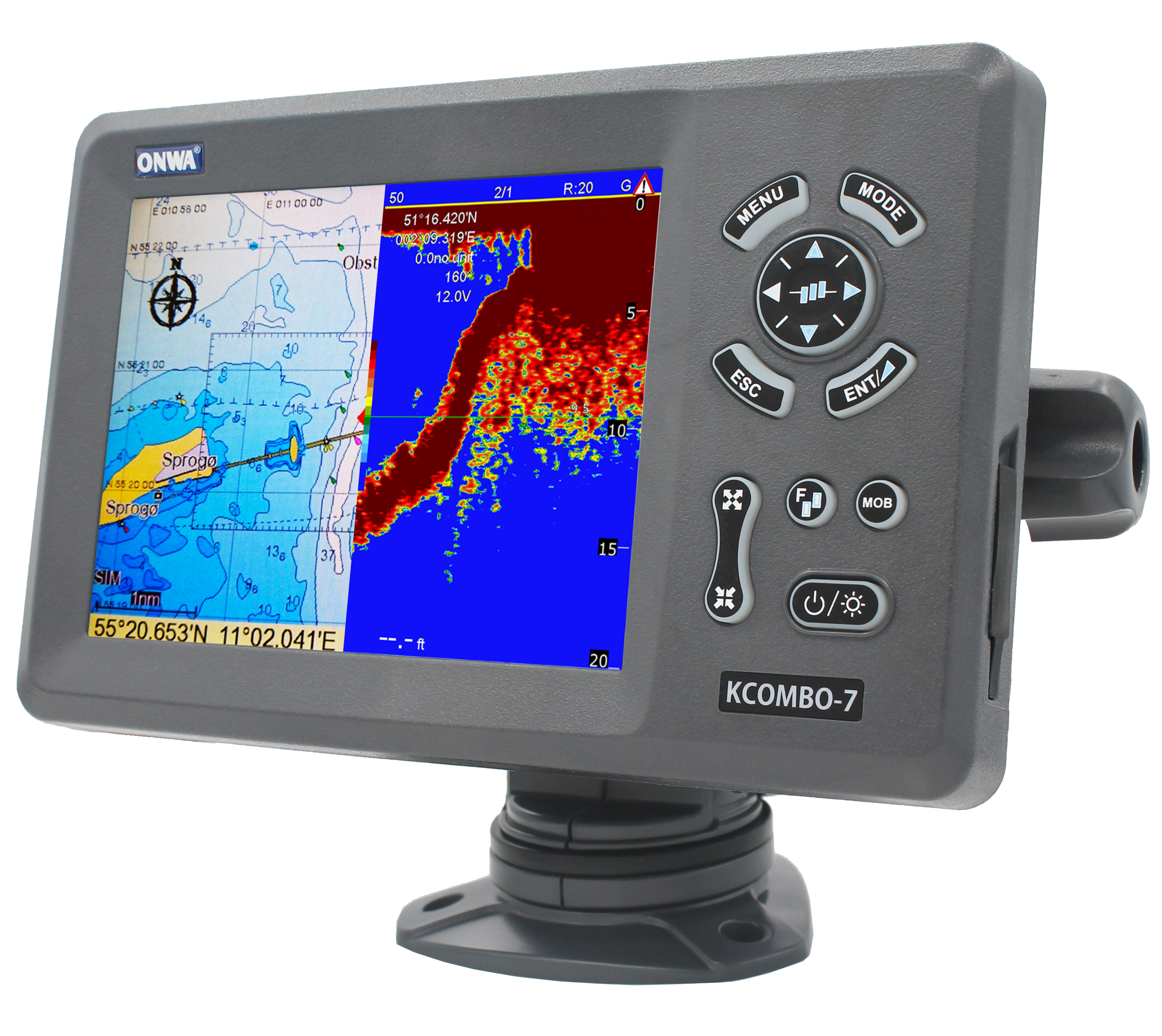 Fish Finder - Комбинированный морской GPS-эхолот ONWA KCombo-7 с