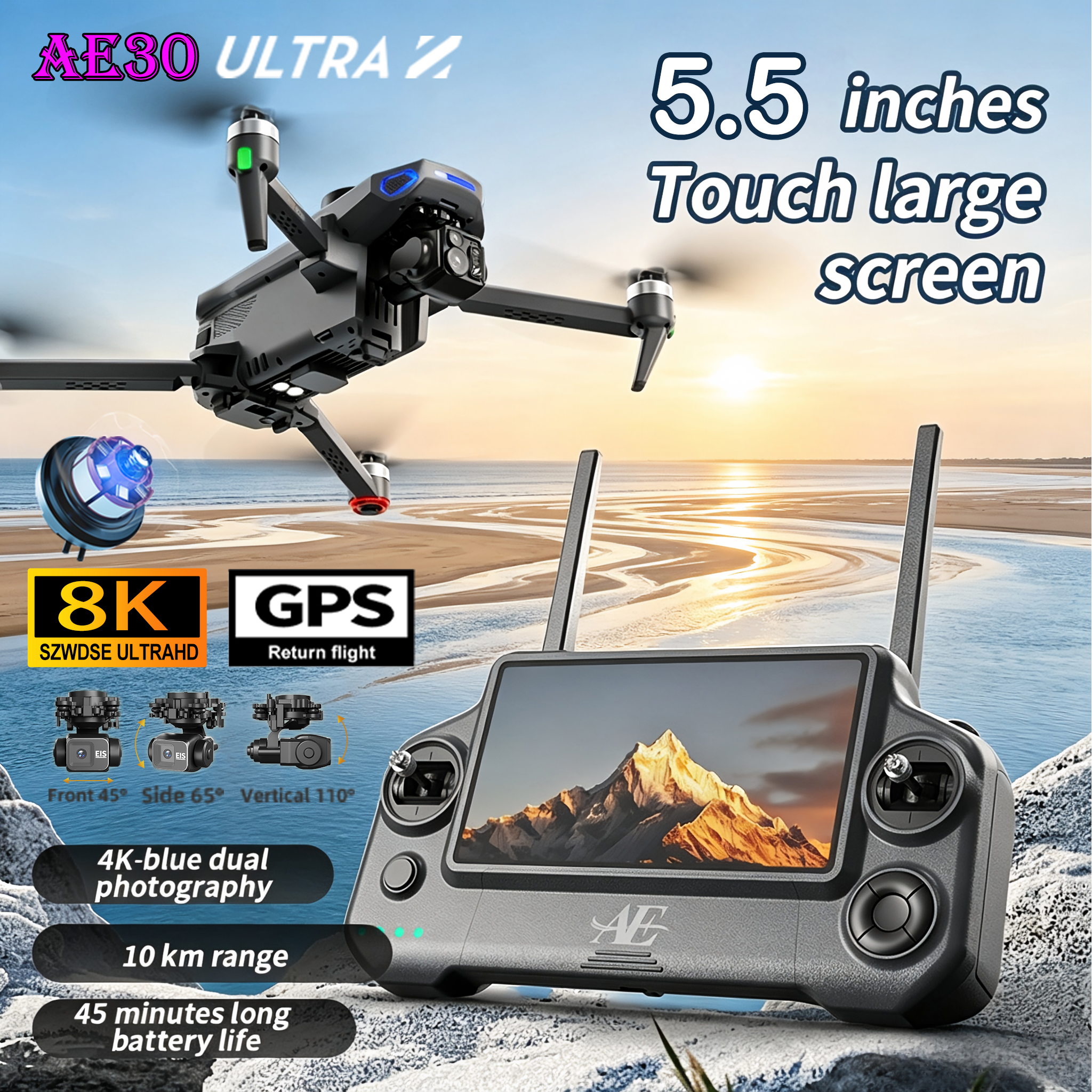 Fishing Camera - НОВЫЙ Дрон AE30 Ultra GPS с
