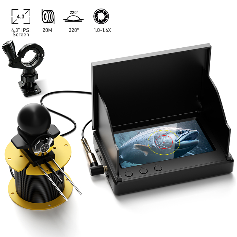 Fishing Depth Finder - Рыболовная камера с ночным видением, 4,3-дюймовым