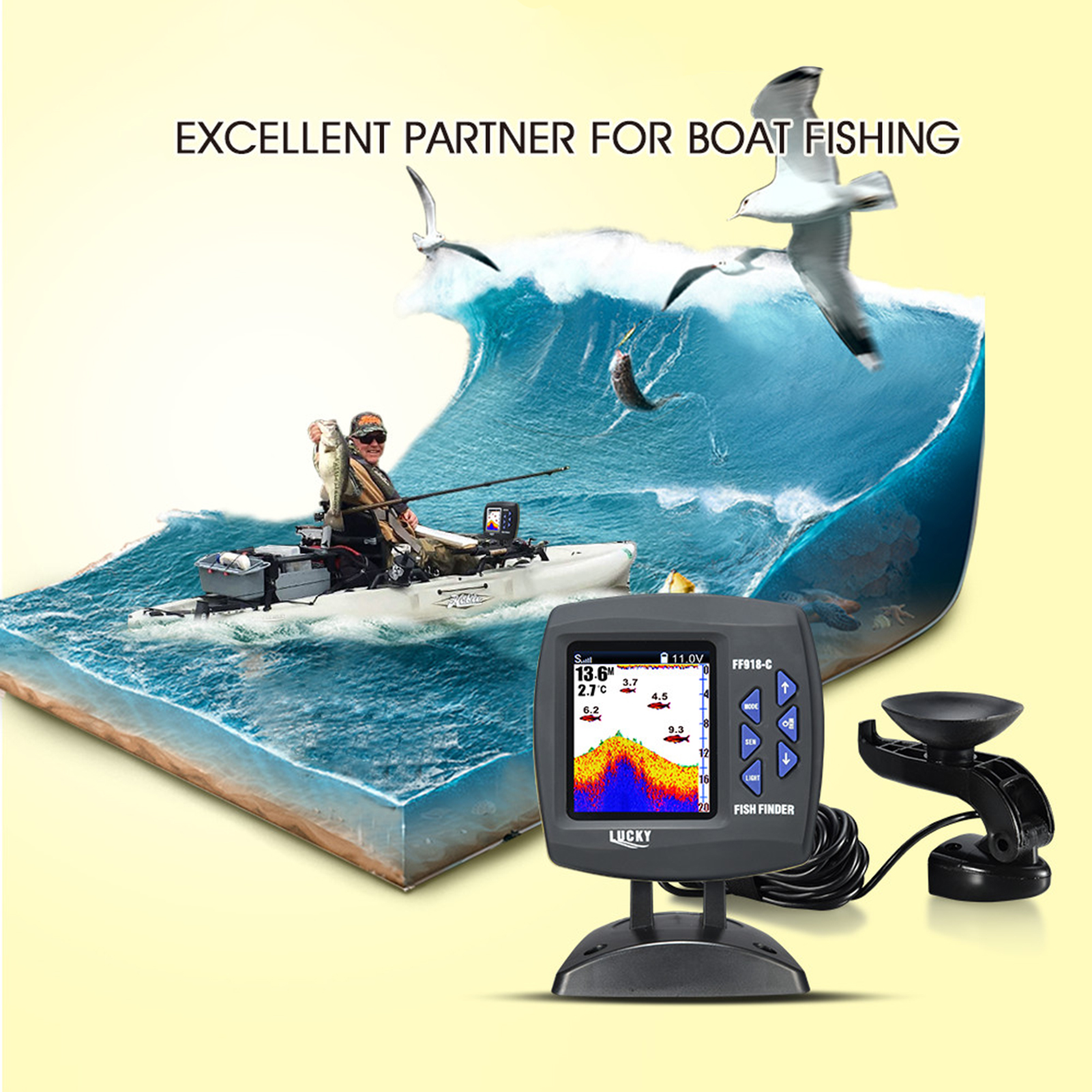 Рыболокатор проводной датчик р – обзор и цена Fishing Depth Finder