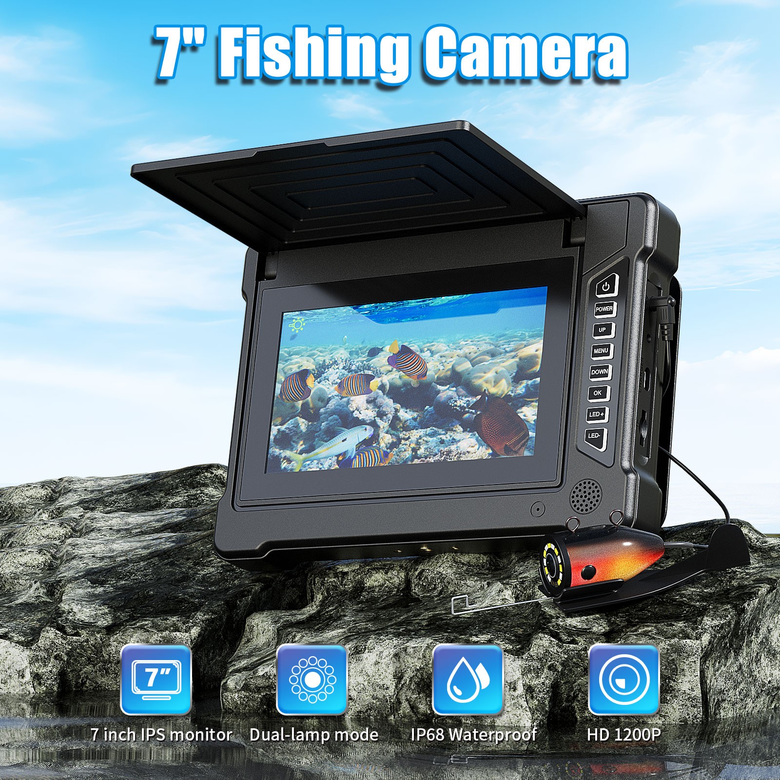 7-дюймовая подводная камера дл – обзор и цена Fish Finder Cable