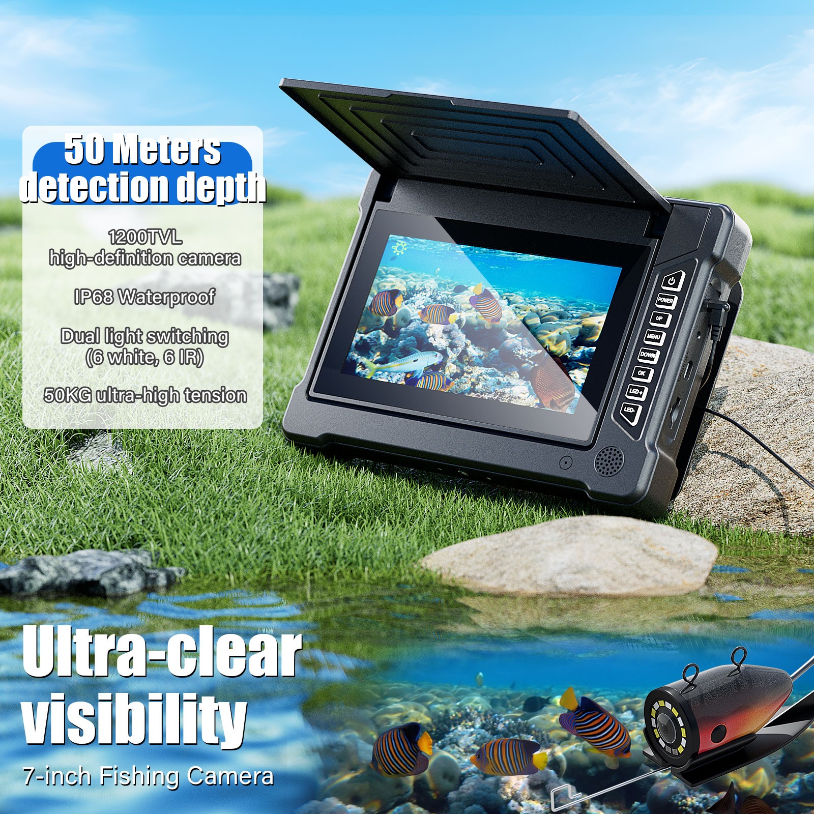 7-дюймовая подводная камера дл – обзор и цена Fish Finder Cable