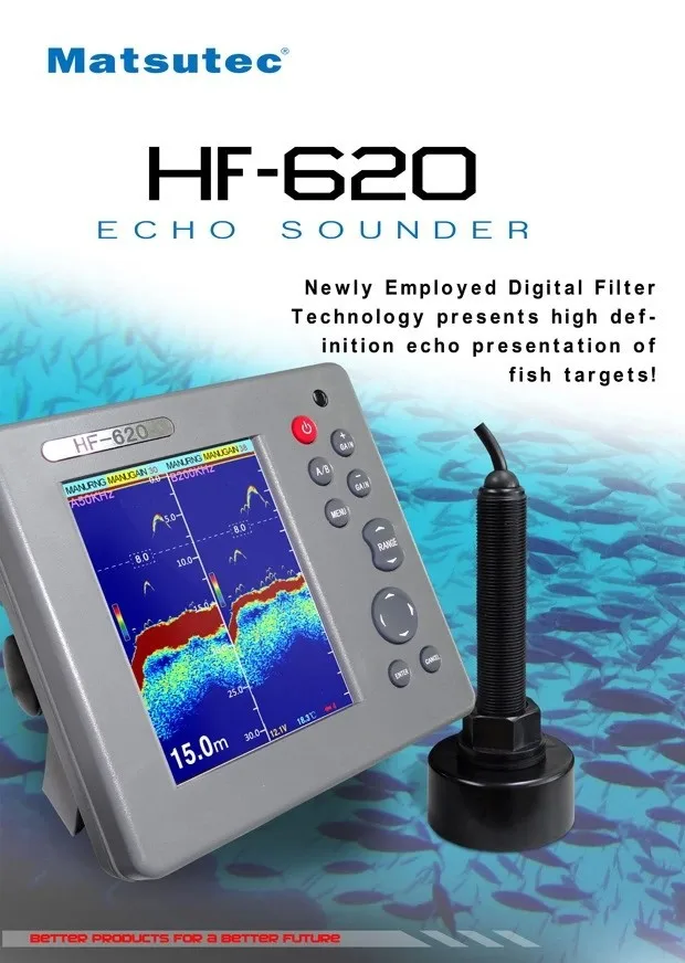 Matsutec HF-620 МОРСКОЙ ЦВЕТ E – обзор и цена Fish Finder Charger