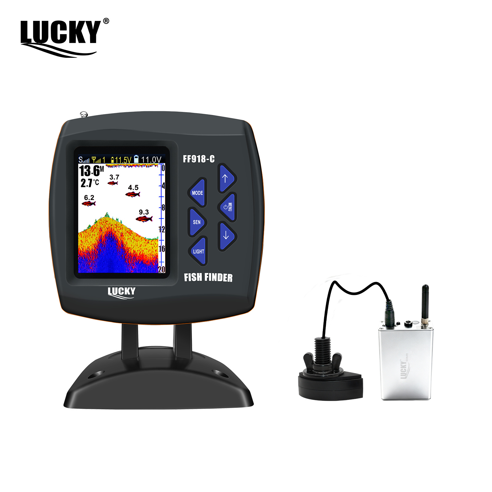 Беспроводной эхолот Lucky FF91 – обзор и цена Fish Finder Cable