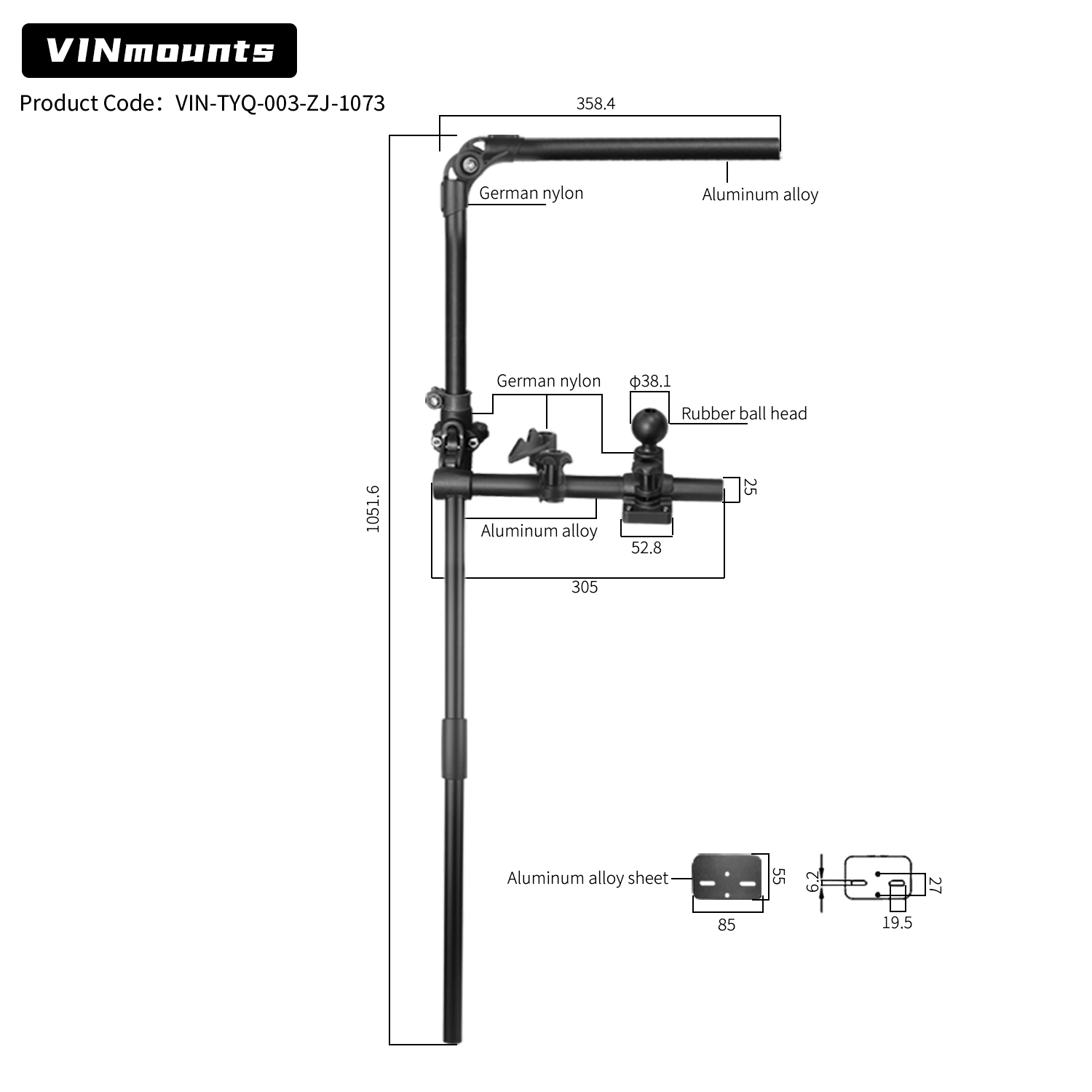 Крепление для эхолота VINmount – обзор и цена Fish Finder Mount