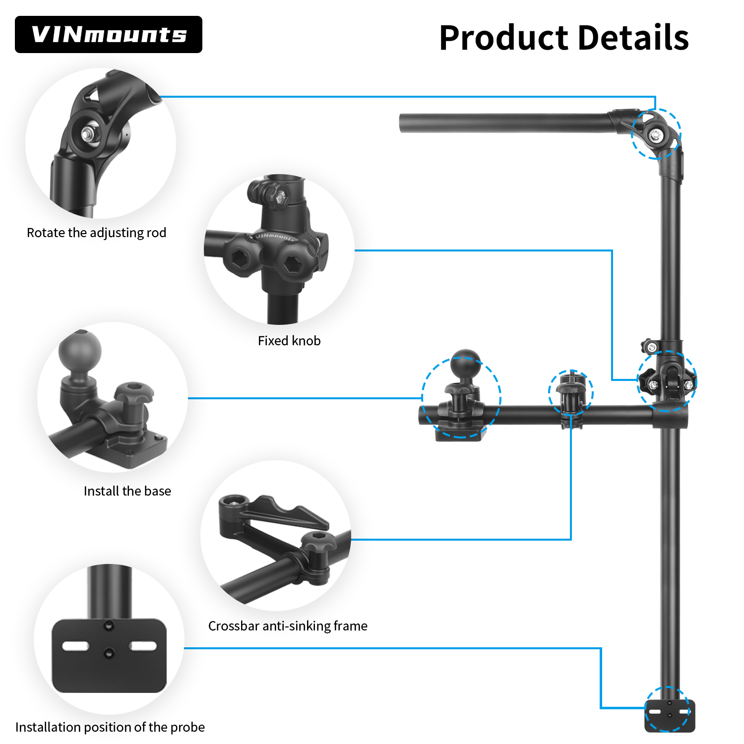 Крепление для эхолота VINmount – обзор и цена Fish Finder Mount