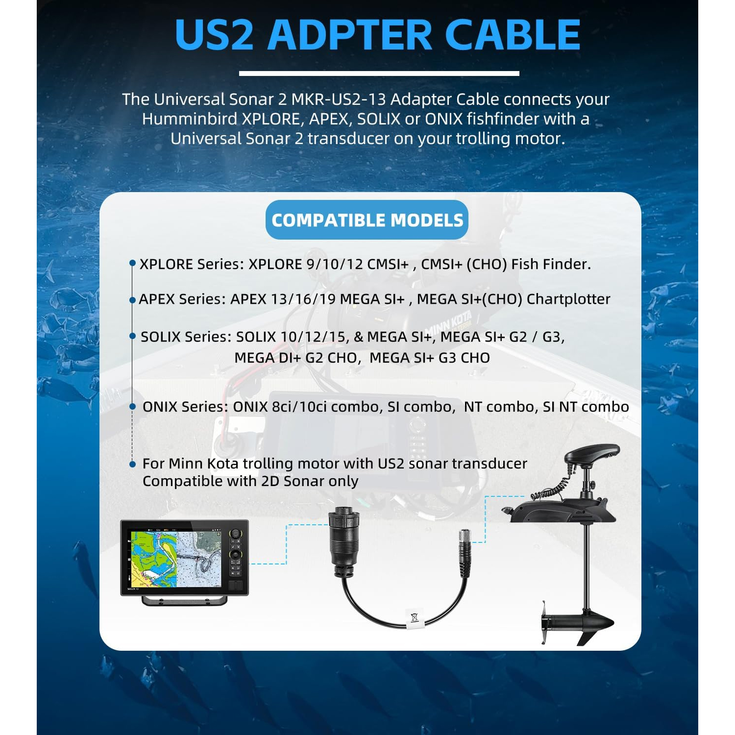 Кабель-адаптер Minn Kota MKR-U – обзор и цена Fish Finder Cable