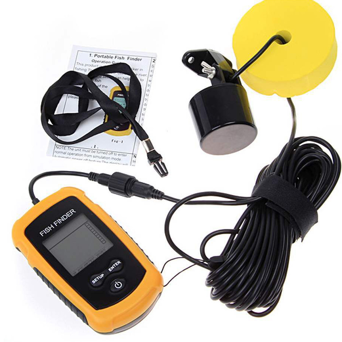 Портативный эхолот-глубиномер  – обзор и цена Fish Finder Portable