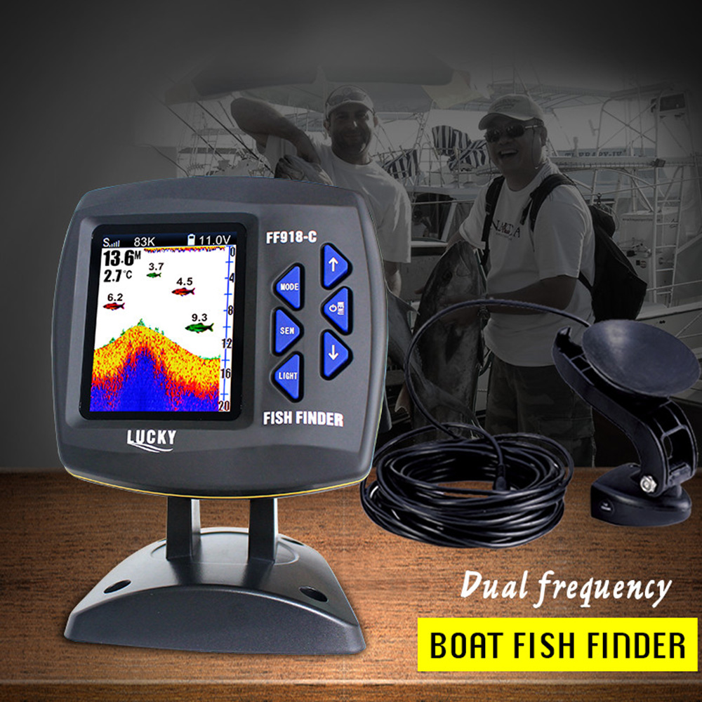 Цветной экран, проводной рыбол – обзор и цена Fish Finder Cable