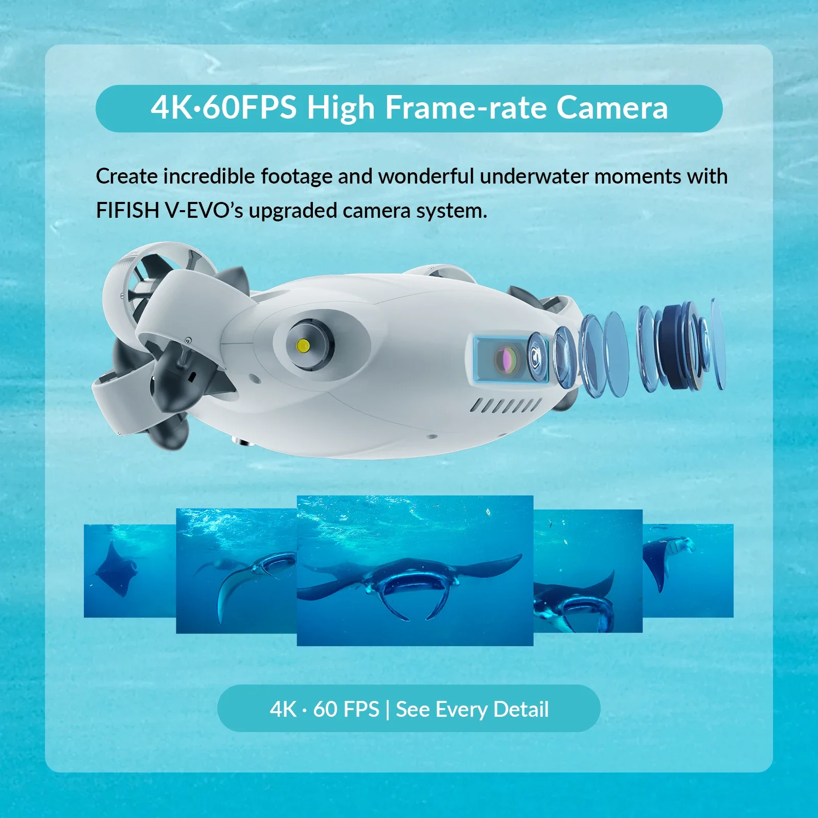 Подводная камера FIFISH V-EVO  – обзор и цена Underwater Camera