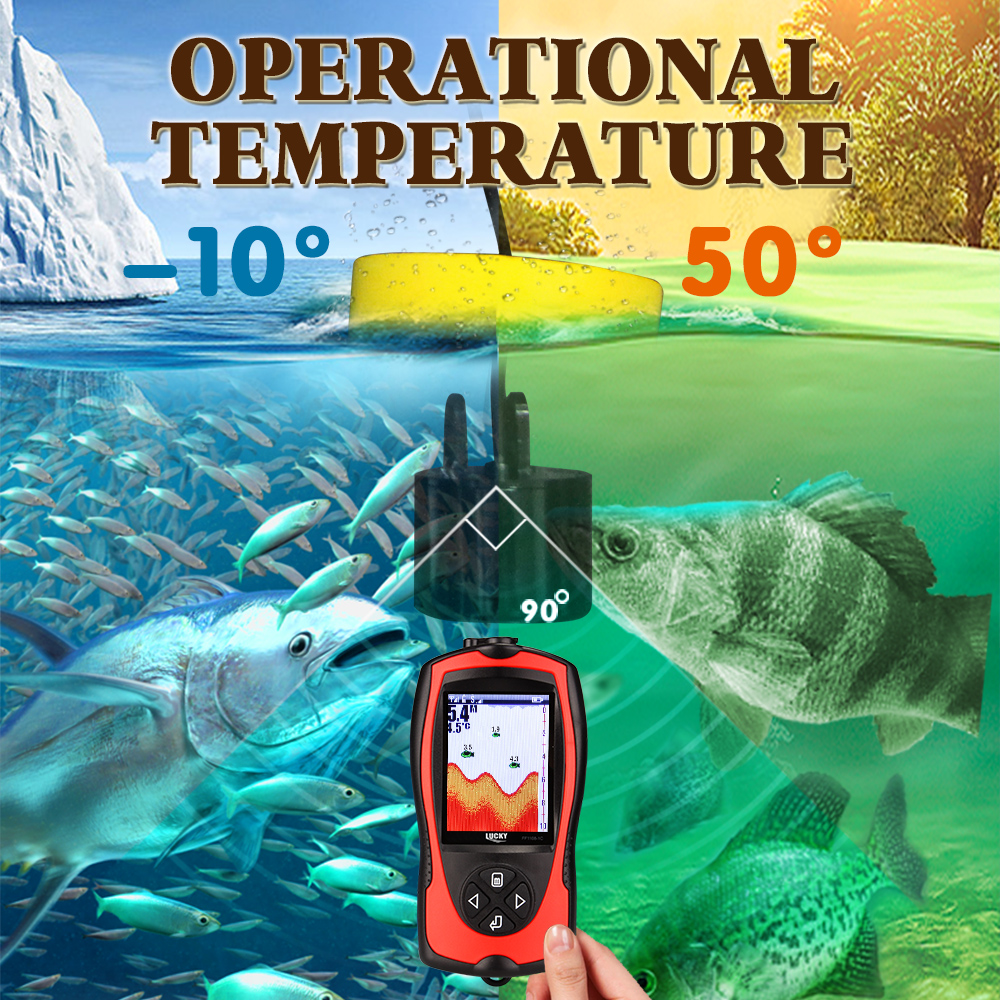 Портативный эхолот с датчиком  – обзор и цена Fish Finder Portable