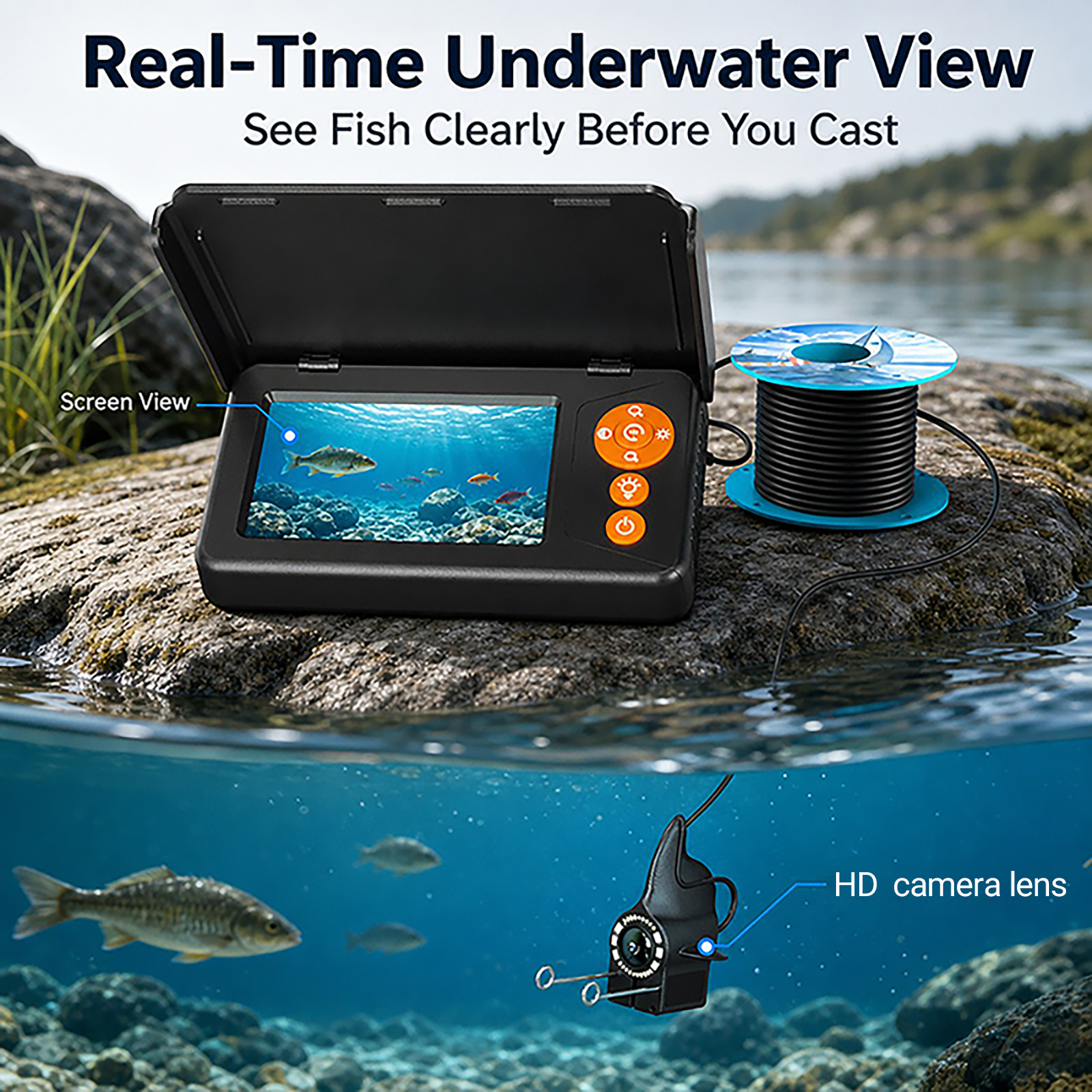 Подводная камера 1080P HD с мо – обзор и цена Fish Finder Portable